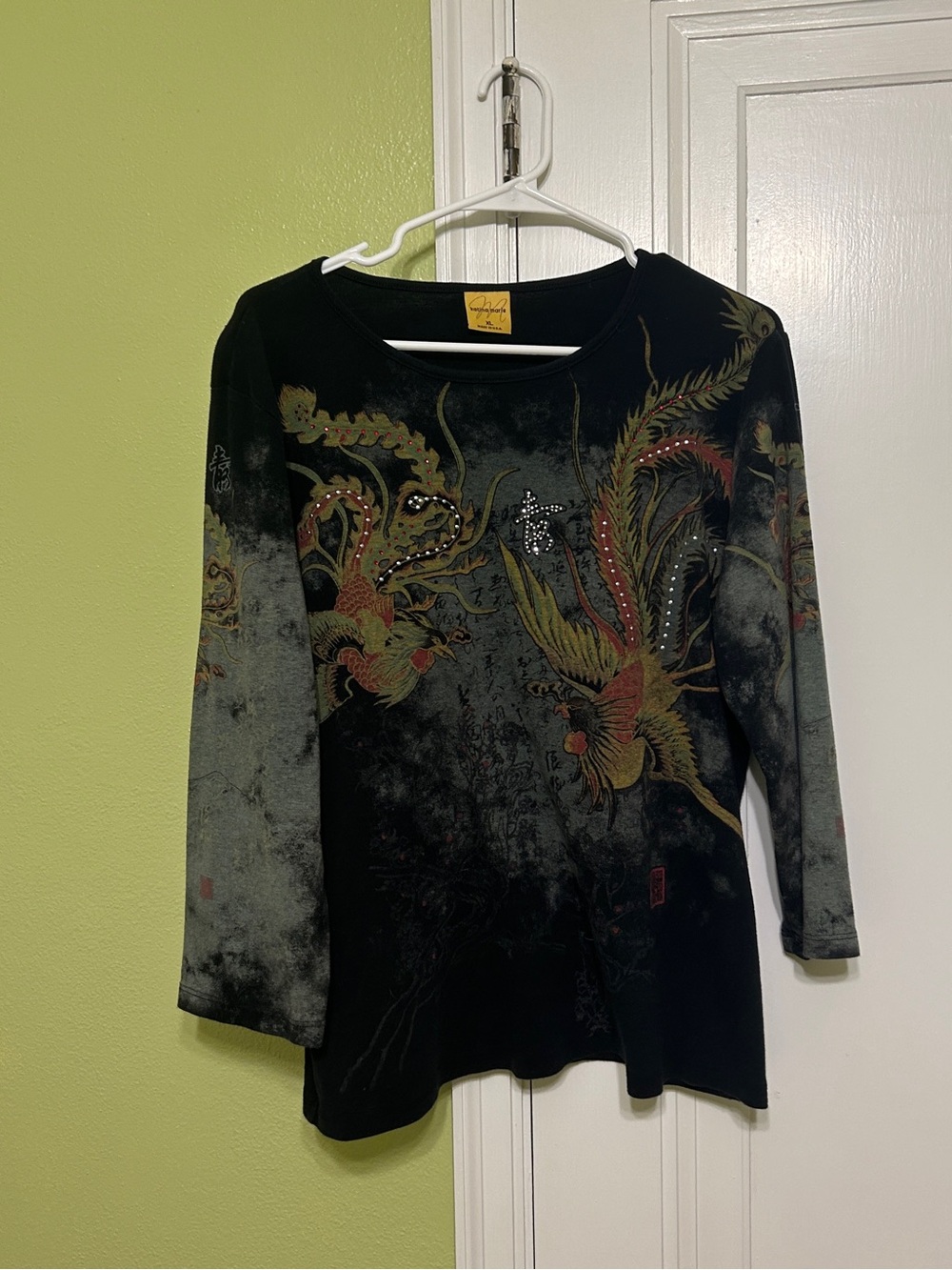 Vintage Chinese Phoenix Cotton Top